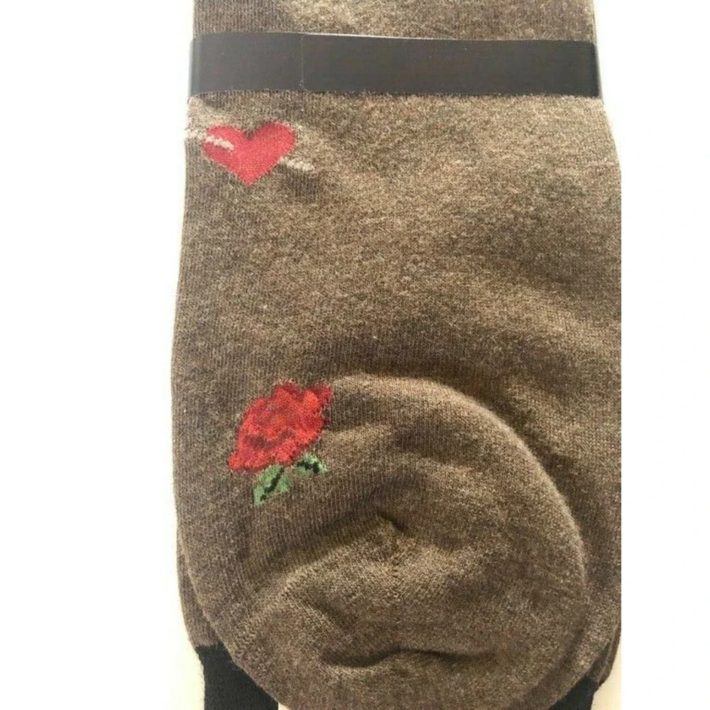 Punto Mens Dress Socks Bees Roses Crowns Skulls Egyptian Cotton Italian Brown